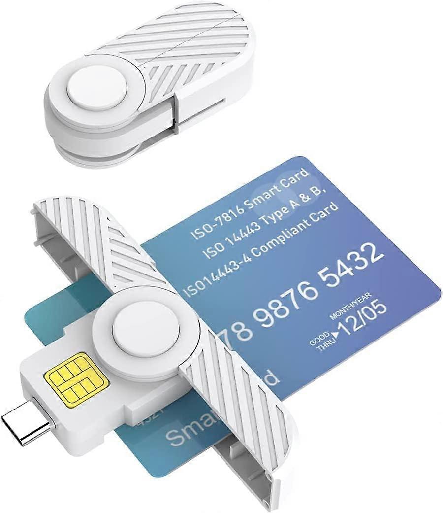 CAC Type C Reader, DOD Military USB C Common Access CAC Card Reader, USB Smartfold Type C Smart Card Reader PIV CAC Reader Compatible with Windows, Ma