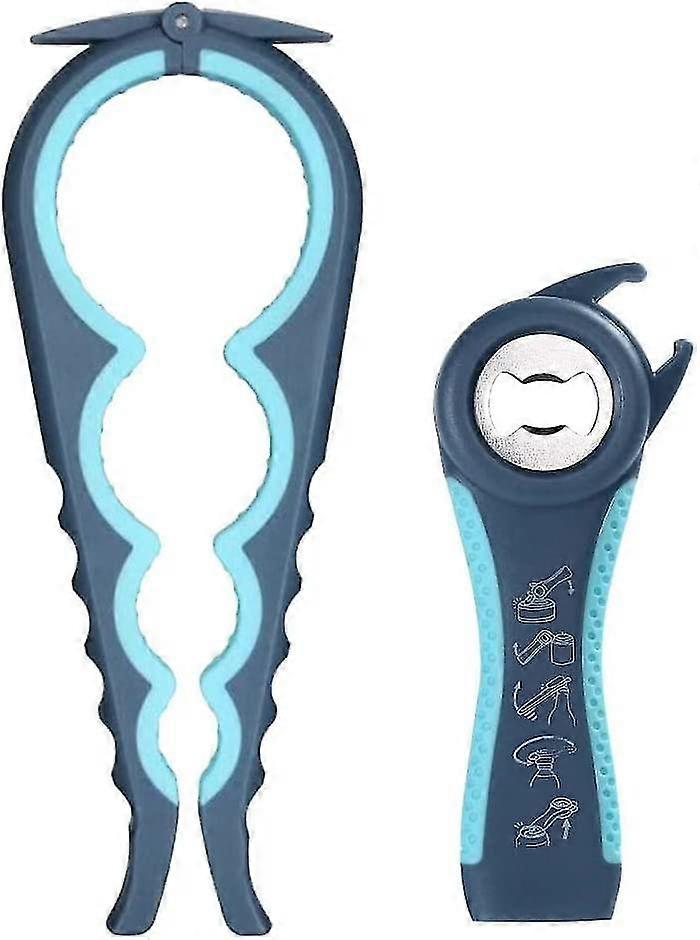 Latest Jar Opener. 5 In 1 Multi Function Bottle Opener Ring Pull Can Opener Kit Gift