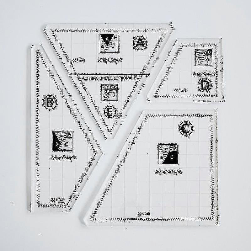 4/5pcs Creative Quilting Cutting Template Acrylic Hand Patchwork R...