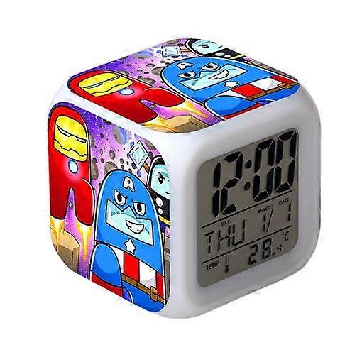 Space Werewolf Kill 7 couleur variable numérique réveil avec heure, température, alarme, Date