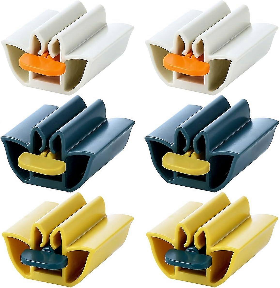 Toothpaste Squeezer, 6 Piece Toothpaste Seat Holder Rotating Toothpaste Dispenser Toothpaste Tube Sq