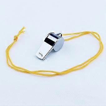 high quality Whistle, Stainless Steel Super Loud Sports Whistle With Lanyard,   For Referees, Coaches, Polices, Outdoor Sports, Emergency2pcssilver