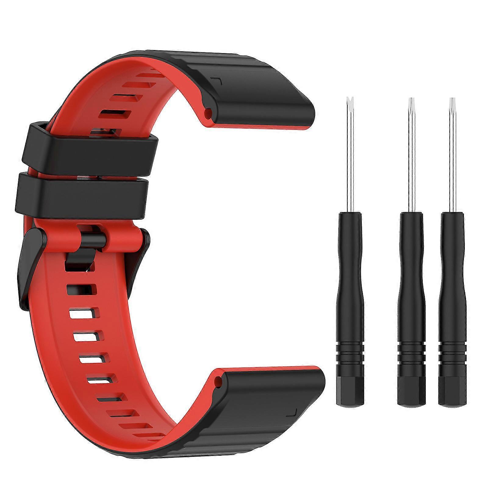 Silicone Watchband Adjustable Watch Band Strap Two-color For Fenix5x/5x Plus