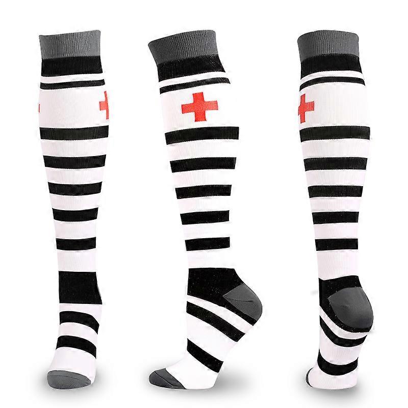 جوارب ضغط جديدة تعزز الدورة الدموية الدوالي الجوارب 20-30 مم زئبق الركبة عالية اللياقة الطبية وذمة الحمل