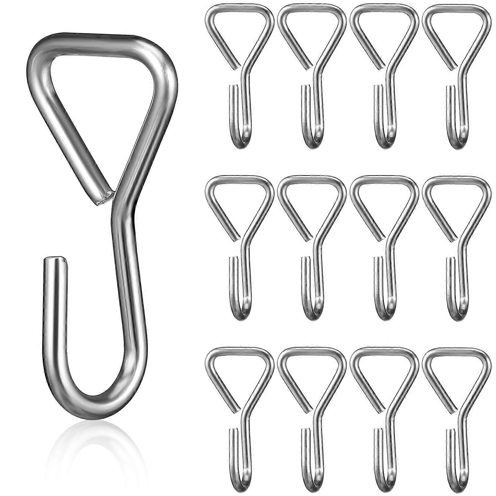 100 Pcs Hooks S Hooks Rope Hook Heavy Duty Stainless Steel Hooks Hanging Hook Fixed Rope Hooks For Car