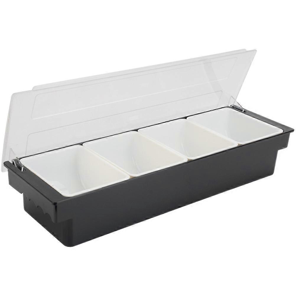 Fruit Box Compartment Snack Container Plastic Garnish Station for Bartending