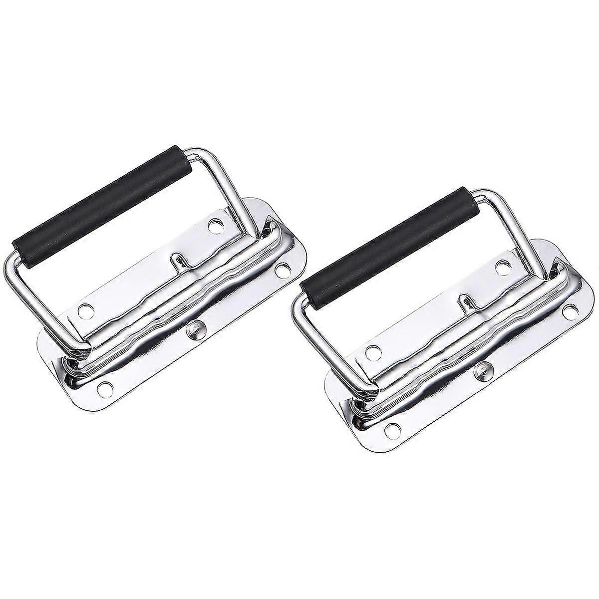 2pcs Spring Loaded Case Handle Folding Handle Cabinet Handles For Suitcase Luggage Box