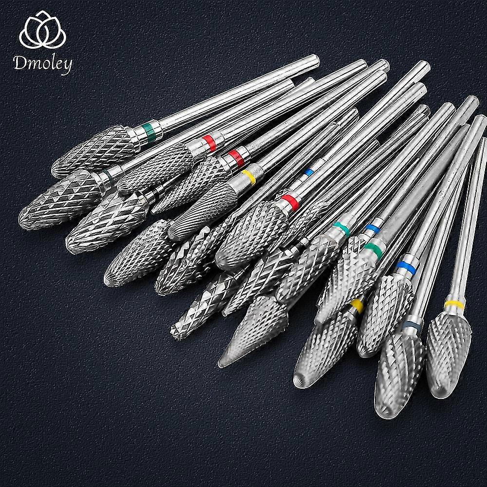 Dmoley Ceramic Tungsten Nail Drill Bit Perceuses électriques pour machine Fraise Coupe à ongles Pedicure Accessoires Outils