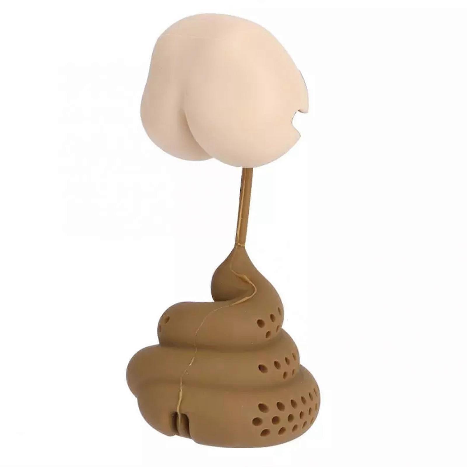 Funny Poop Shape Tea Strainer Silicone Herbal Spice Filter Tea Leaf Infuser