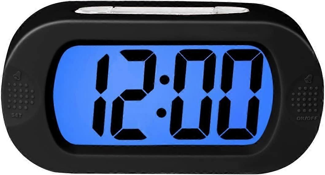 Colorful Light Digital Alarm Clock with Snooze, Simple Setting, Progressive Alarm, Battery Operated, Shockproof