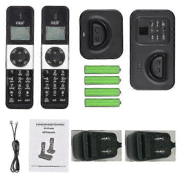 D1002 Tam-d 2 combinés sans fil Ph avec Ing Caller Id/call Affichage de l’écran LCD 16 langues Prise For-Us