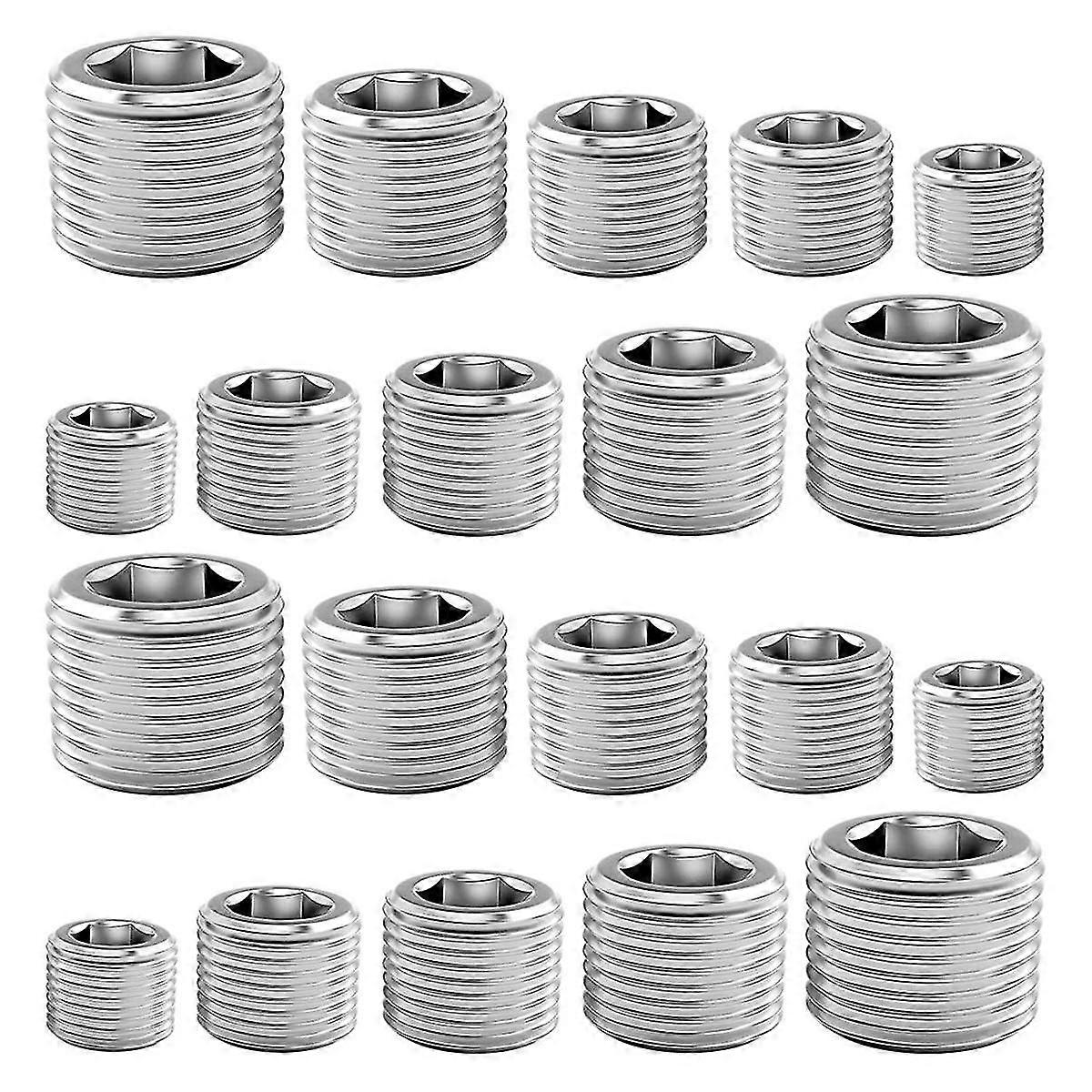 مجموعة ملحقات توصيل الأنابيب ، 1/8 بوصة 1/4 بوصة 3/8 بوصة 1/2 بوصة 3/4 بوصة NPT ذكر سداسية ال