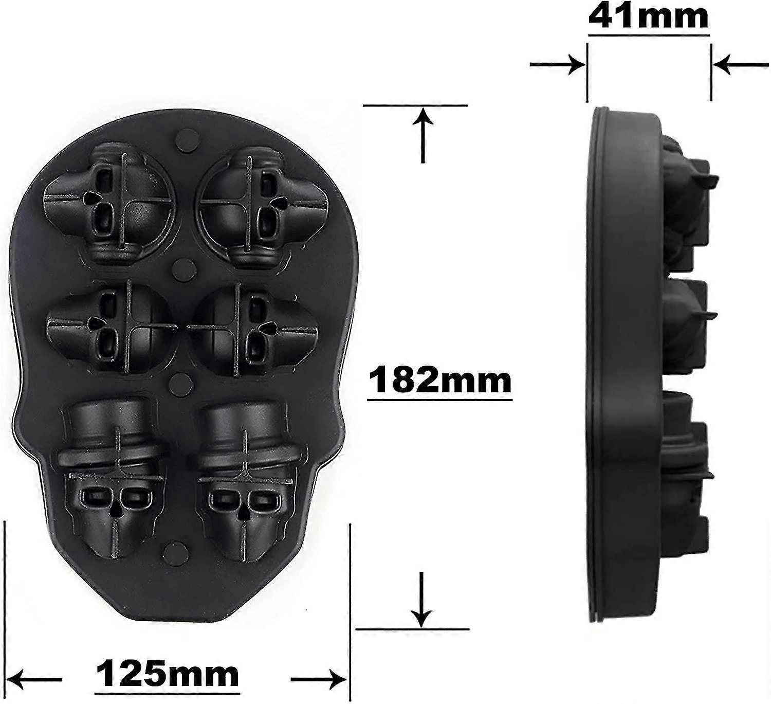 3d Silicone Skull Ice Cube Tray With Lid, Ice Cube Maker & Skull Ice Moulds