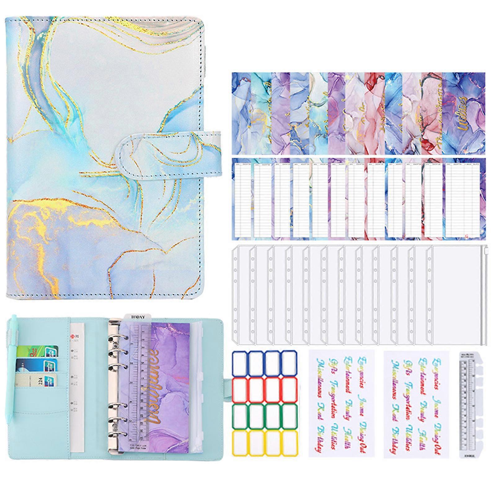 Binder Notebook A6,Pu Leather Loose Sheet Notebook