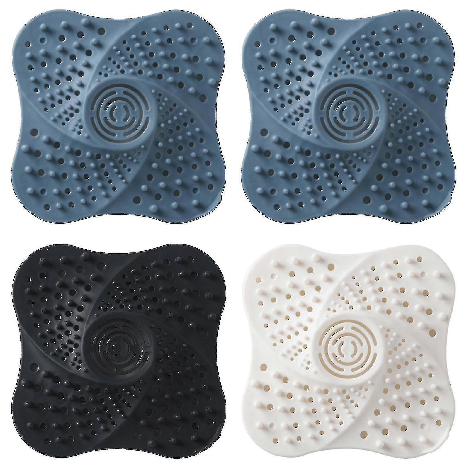 4 x Hair Stoper Dusch-Abflussabdeckungen
