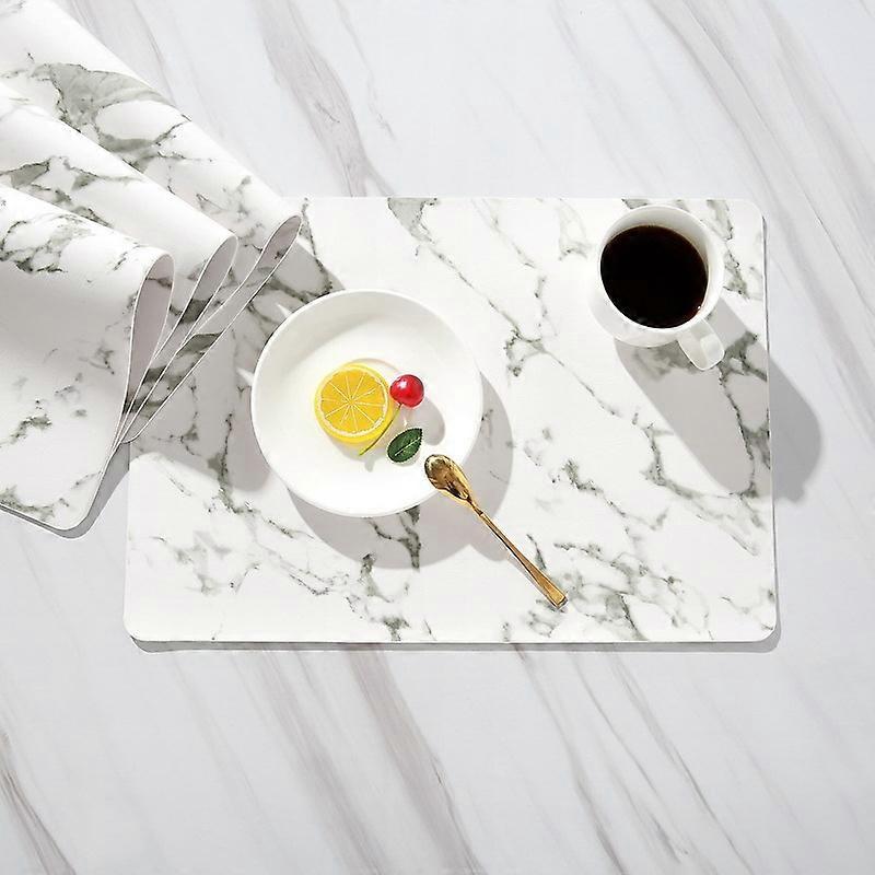 4pcs Marble Pattern Placemats Kitchen Dining Table Mats For Party Dining TableSize: 43*30CM