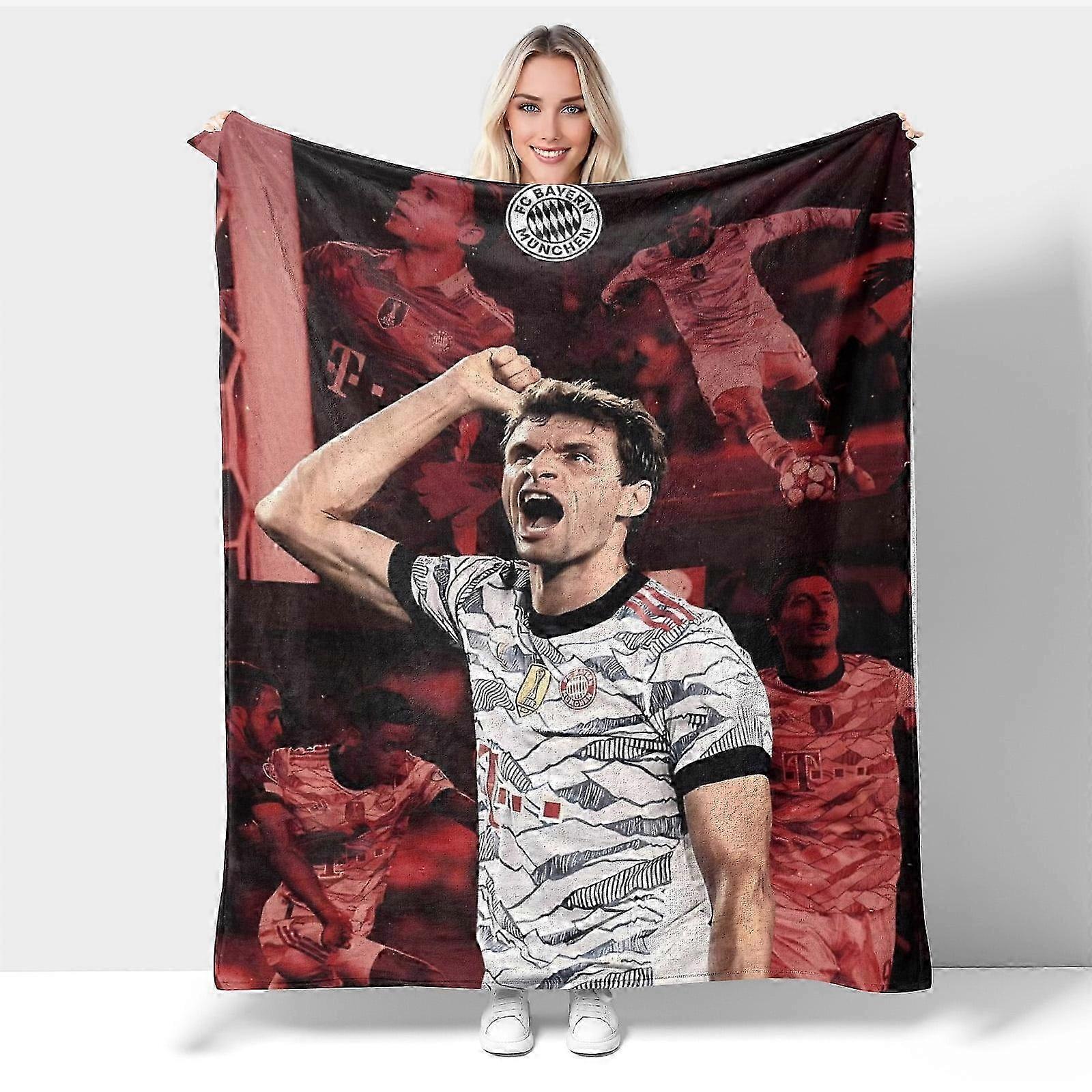 t738 Cobertor Thomas Muller Cobertor X, Cobertores de Flanela Dormir Aconchegante Leve UltraSoft Micro Cobertores para Cobertor de Sofá bn738