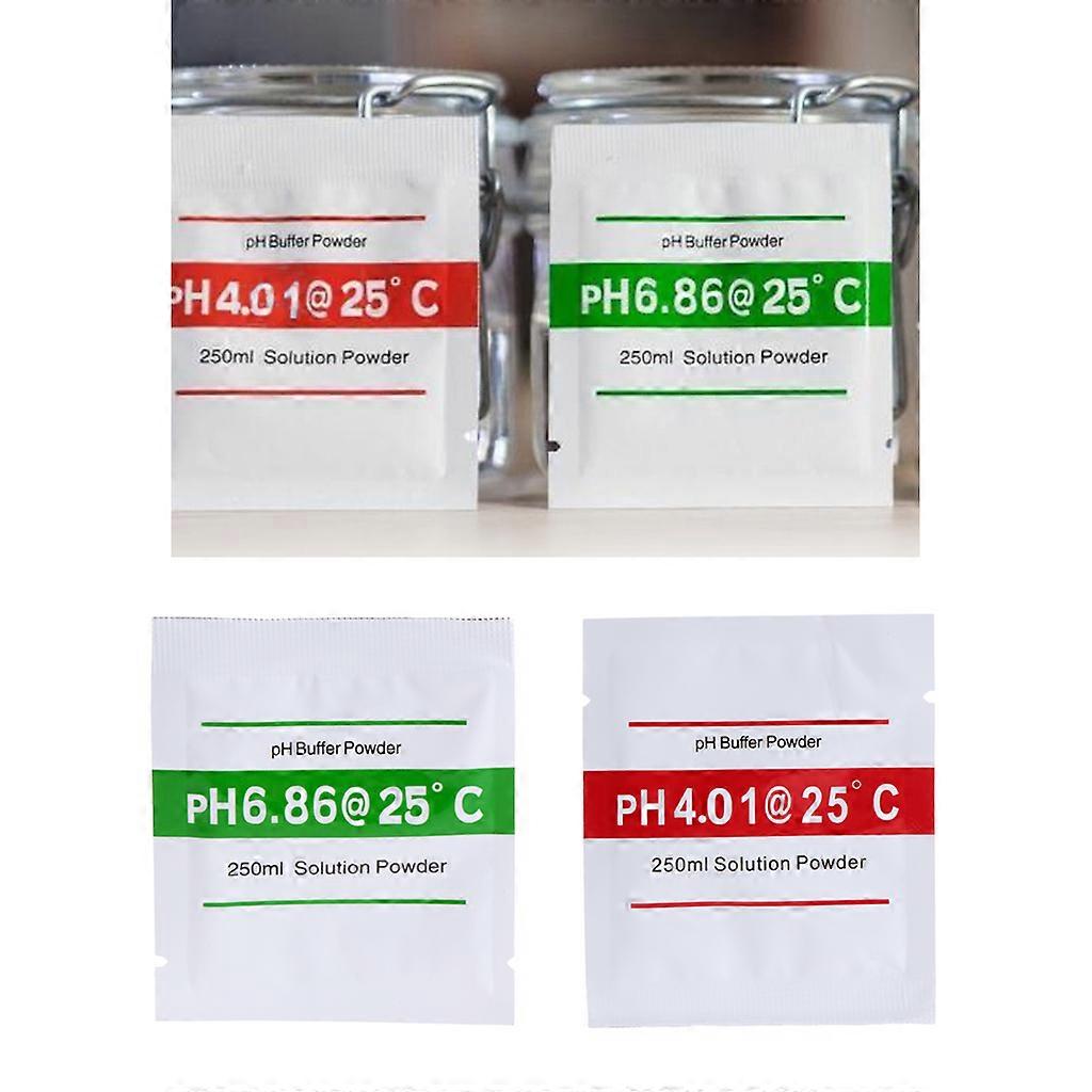  4 Pcs PH Calibration Powder Solution for Test Meter Measure Calibration