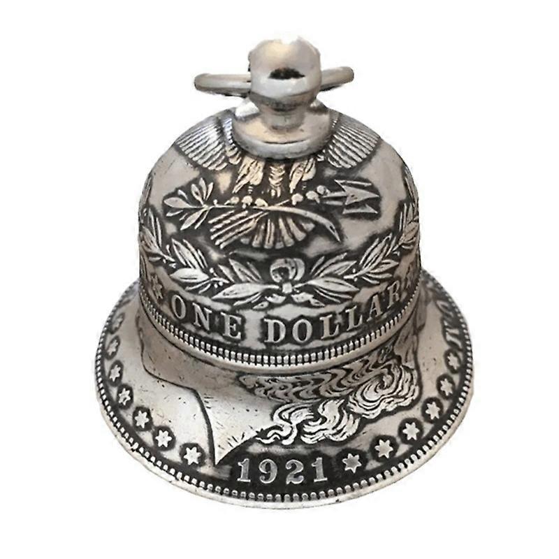  Gracieuse main tenir Service appel Bell avec motif floral (argent, 5CM)