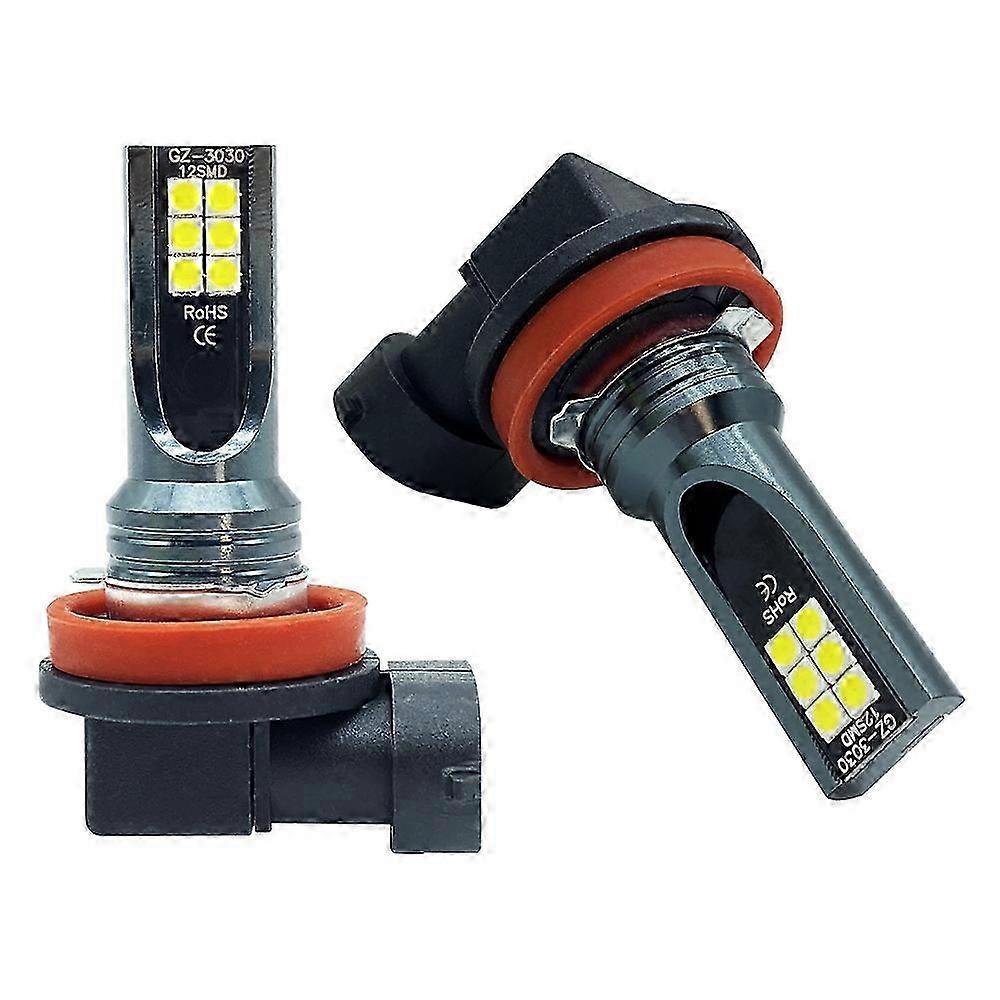 2 stuks H8 H11 autolicht LED-lamp H16JP 9005 HB3 9006 HB4 Led Lamp Super Bright Fog s Day Driving Running 12V 6000K Wit Blauw