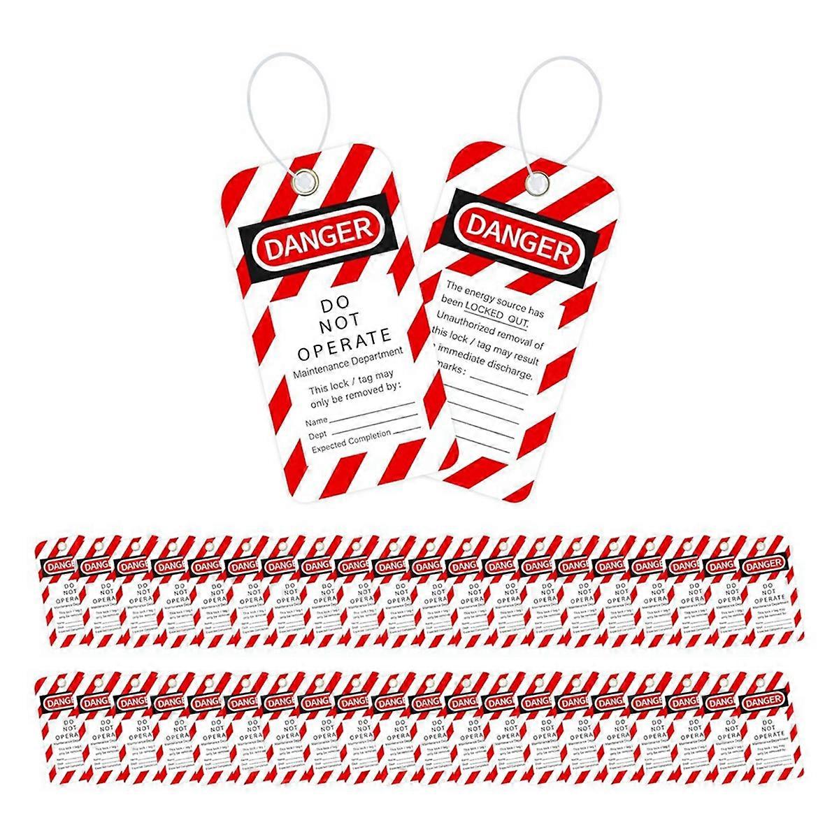 Lockout Tagout Tags, 3 X 5.75-Inch, 40 Danger Do Not Operate Tags with 40 Zip Ties, Tear & Water Ta