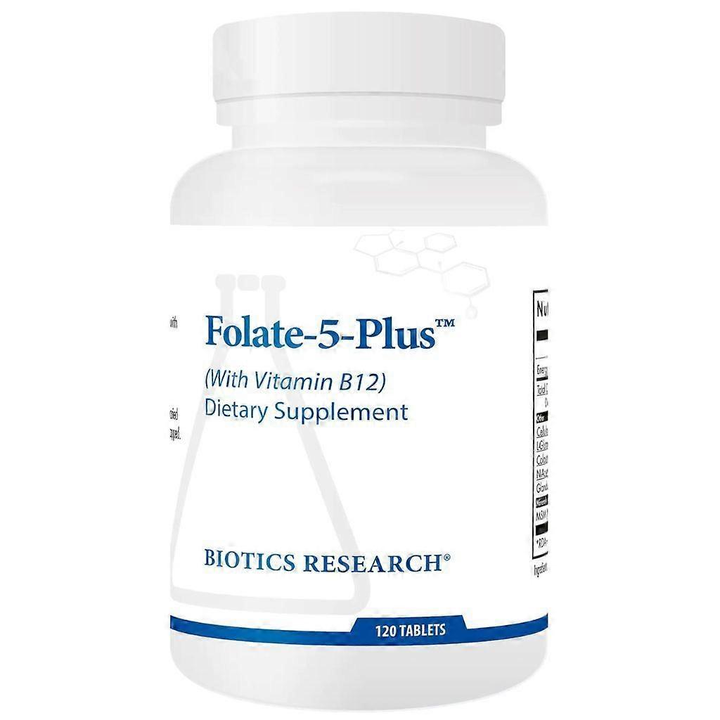 Biotics Research Folate-5 Plus (+ B12) Tablets 120