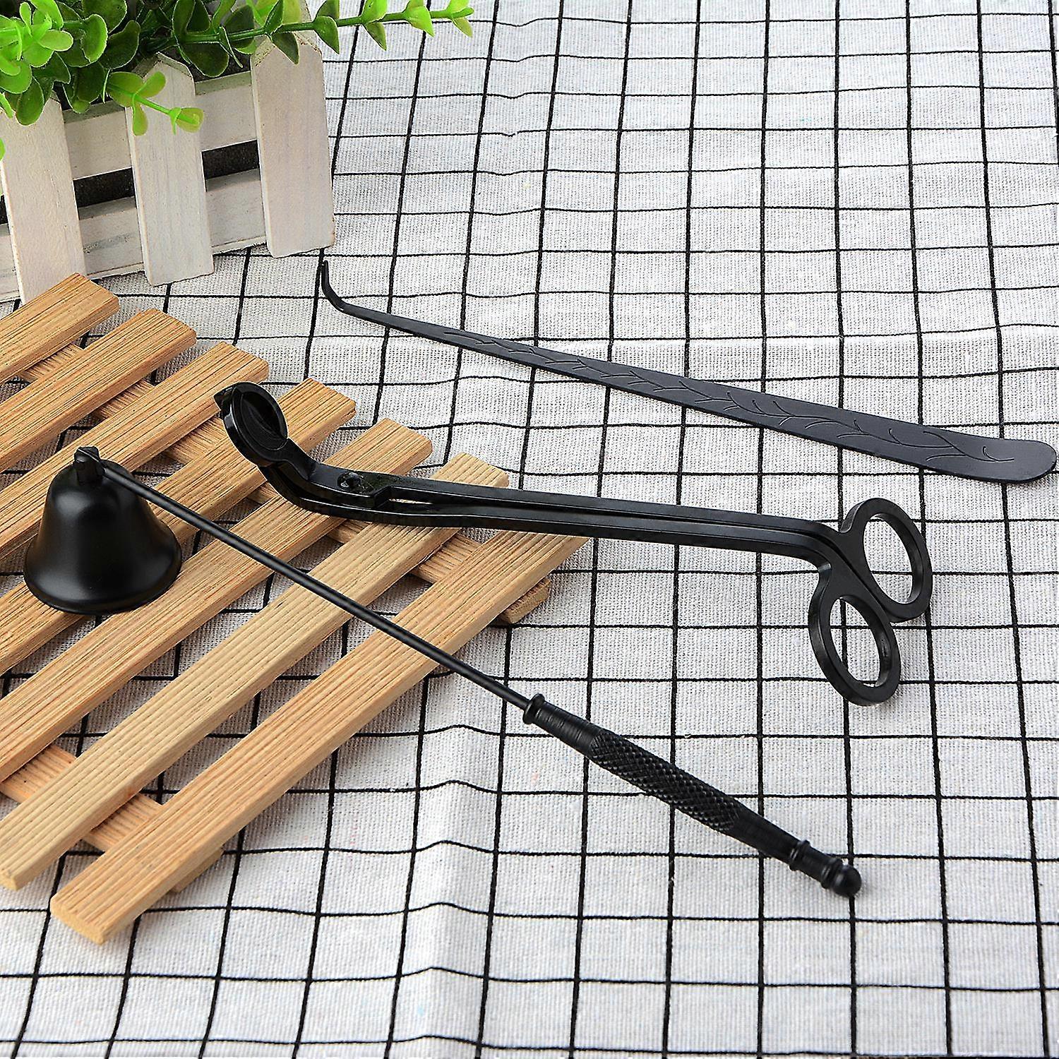 3Pcs Candle Snuffer, Wick Trimmer, Dipper Tool Set - Home Decor