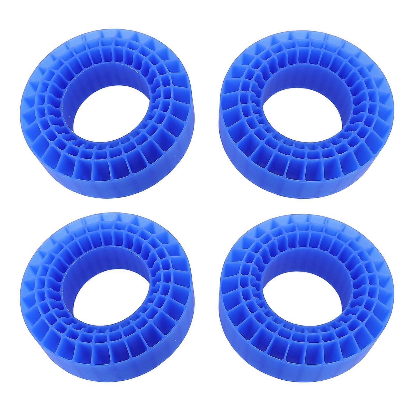4Pcs RC Tire Foam Insert 3 Layers Hollow Waterproof Temperature Resistant Silicone RC Car Tire Foam for 1/10 RC Car 1.9 Inch Tire Blue