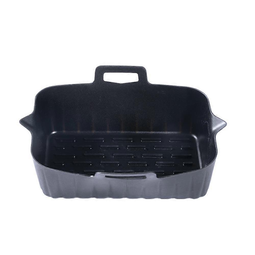 Silicone Air Fryer Baking Tray Rectangular Silicone Tray High Temperature Draining Oil Inside Liner Fryer Pad