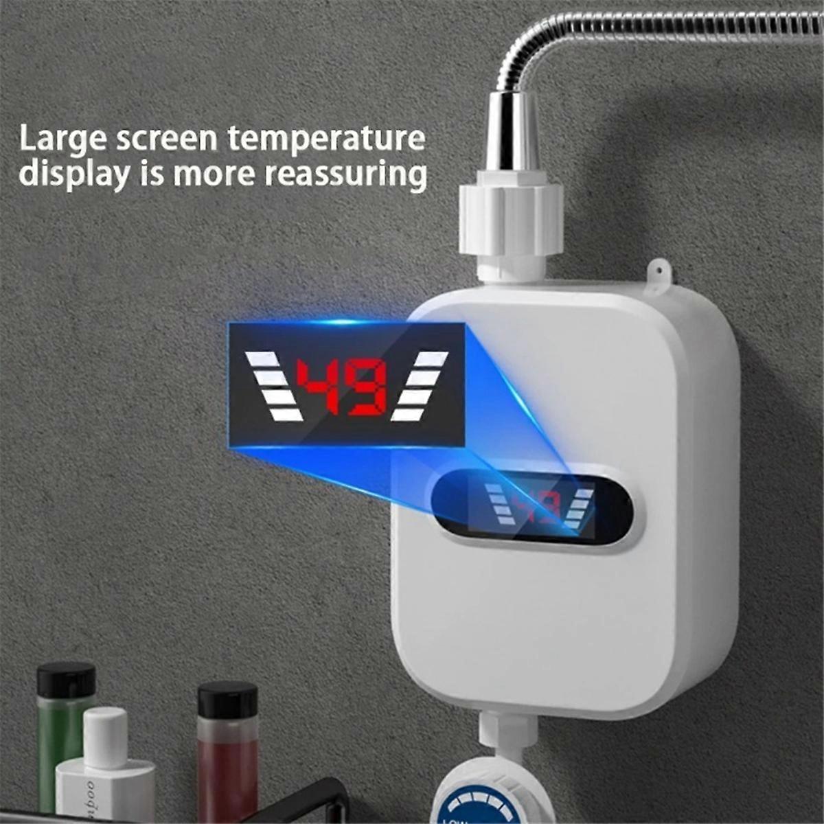 Chuveiros elétricos Chuveiros termostáticos Ajustados com temperatura ajustável à prova d'água Aquecimento instantâneo de água Plugue UE