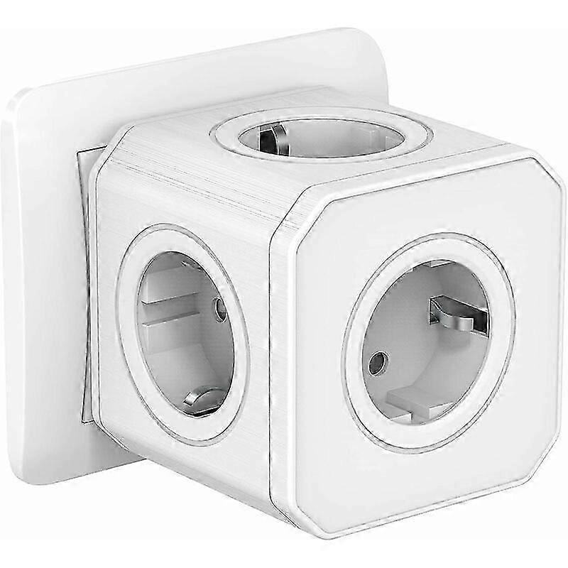 in 1 Cube Wall Power Strip with Overload Protection&Surge Protector,4000W/16A Cube Power Strip with Safety Door,Portable Power Strip for Office Travel