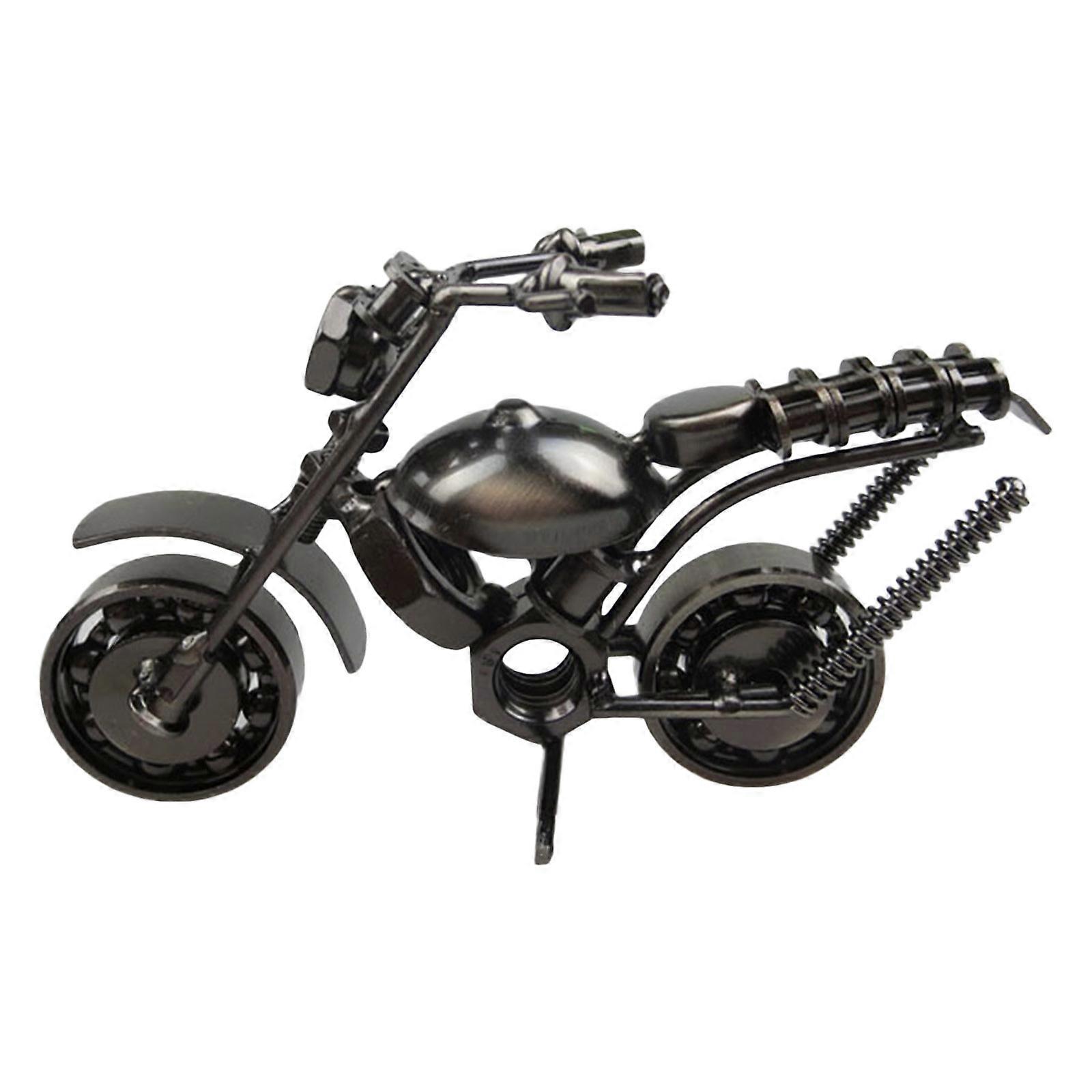 ミニアンティークオートバイモデル鉄鍛造アートクラフト装飾品シミュレーションスクーターオートバイク車両収集玩具デスクデコレーションキッズ
