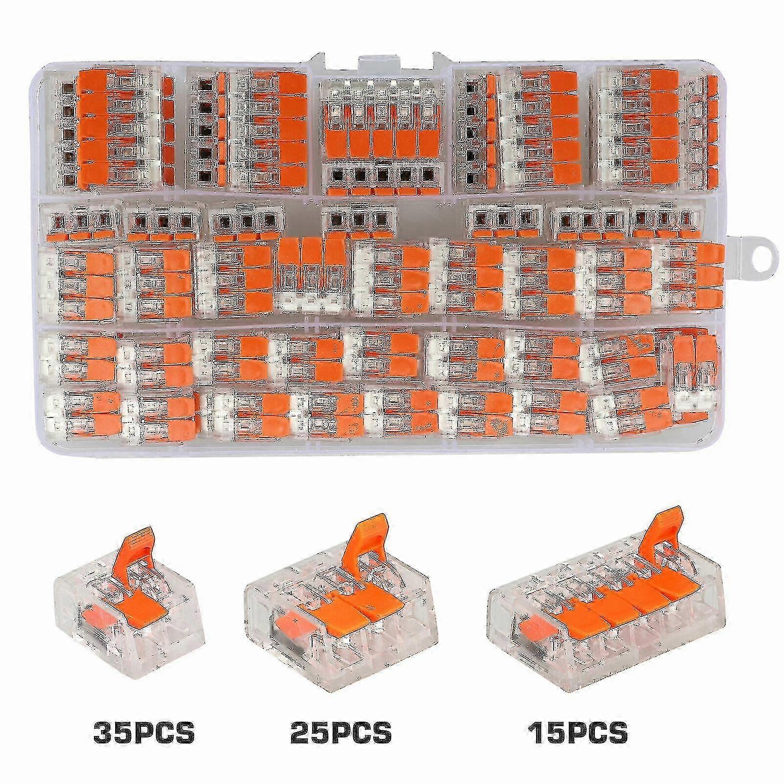 75pcs 221-412 Compact Connectors Lever Nut Splicing Connector Conductor For Wago.yt