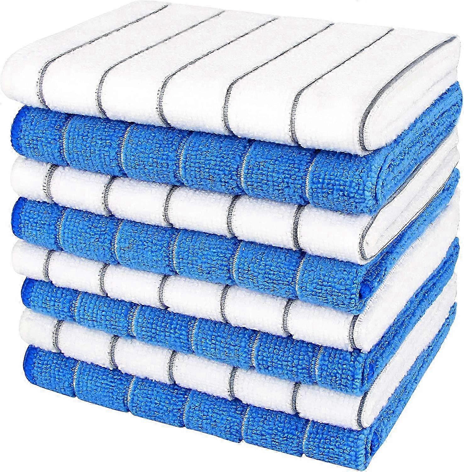 8 مناشف مطبخ من الألياف الدقيقة مناشف أطباق المطبخ ، 30 × 30 سم