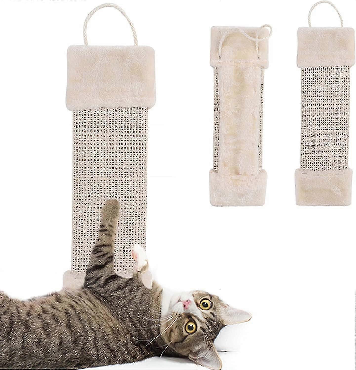 Hanging Rectangular sisal cat Scratcher, Reusable Claw Care Cat Scratching Pad