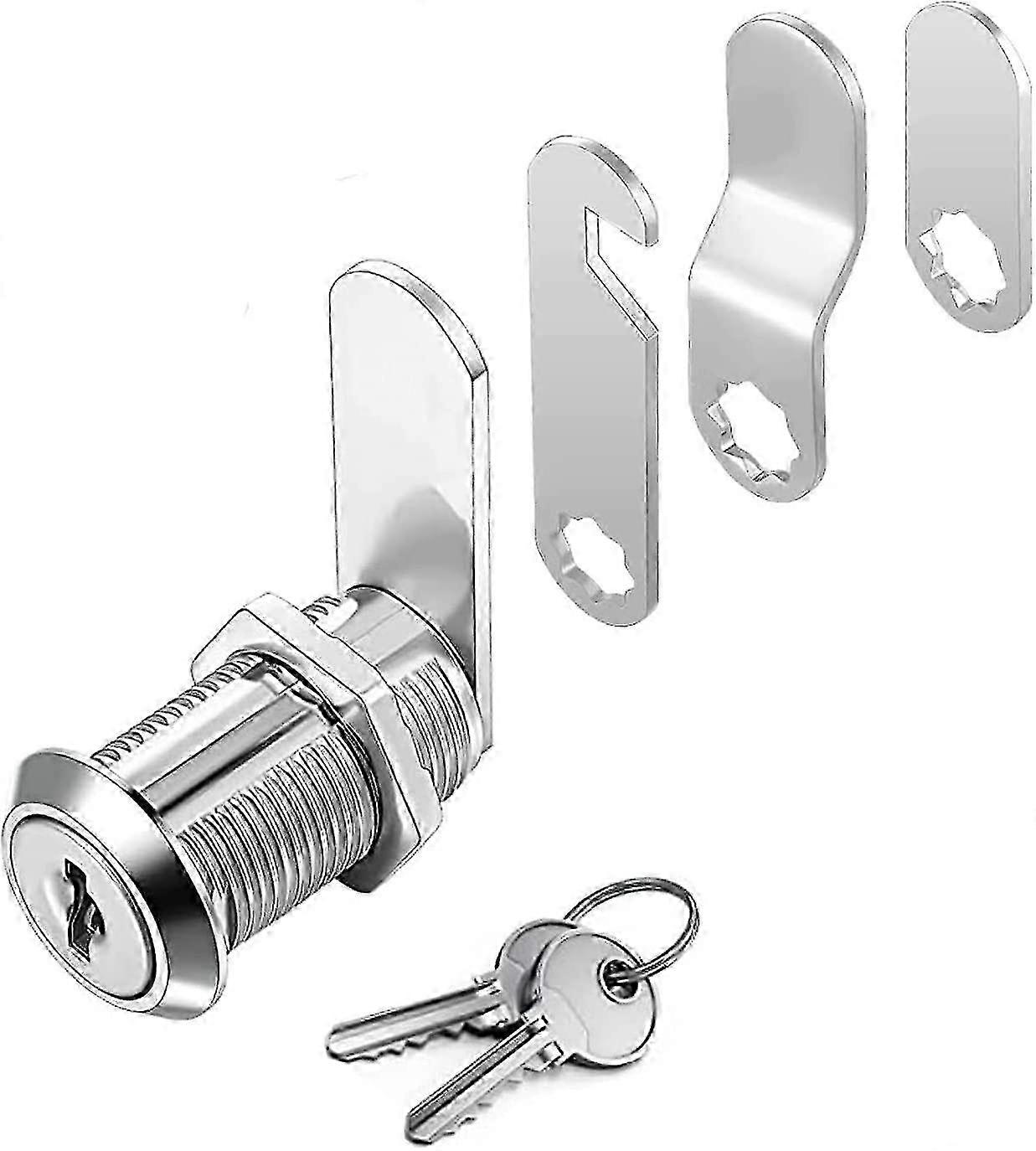 Security Lock for Mailbox, Drawer & Cabinet - 2 Keys, 4 Lock Plates