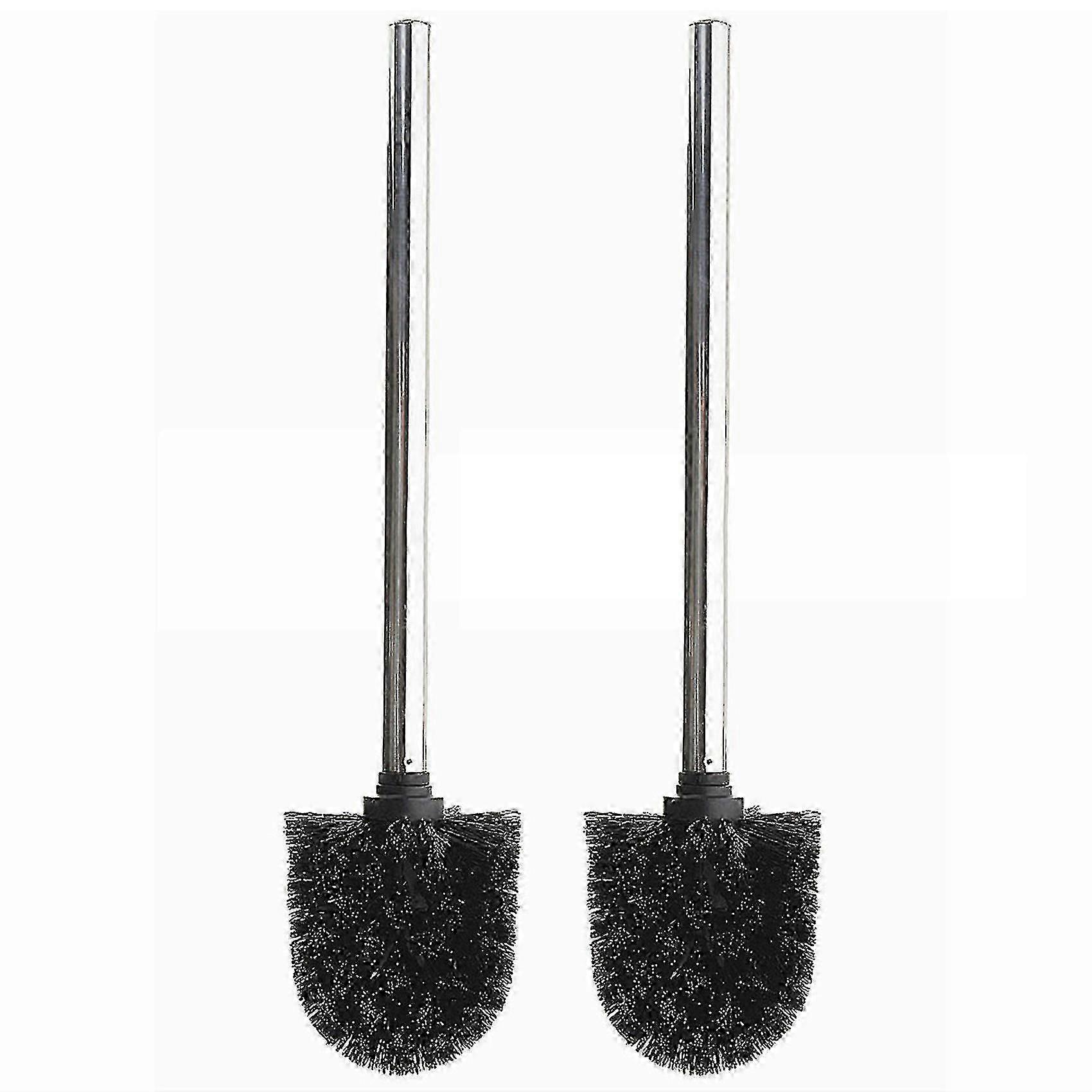 2x Remplacement en acier inoxydable Wc Salle de bain Nettoyage Brosse WC Tête noire XXF f54