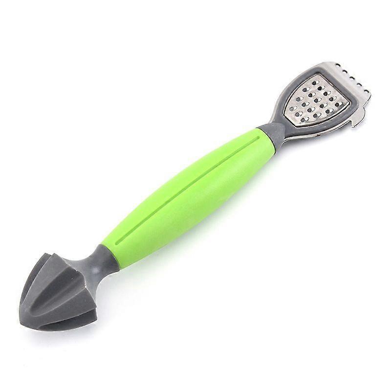 Lemon Peelers with Comfortable Plastic Handles, Stainless Steel Multi-Function Reamer, 3 in 1 Citrus Lime Slicer Peeling Juicing (Green)
