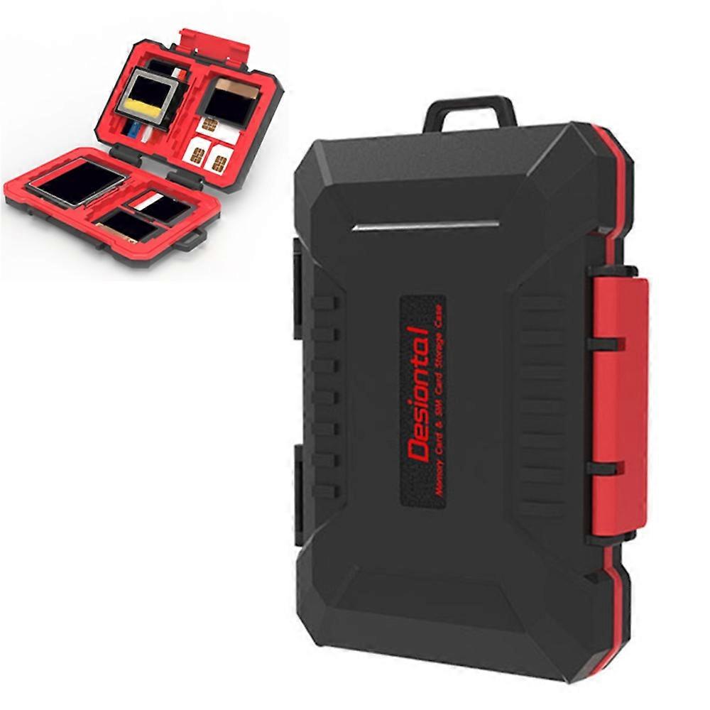 SD TF XQD CF SIM Card Storage Case Portable ABS Rubber Waterproof Memory Card Storage Box