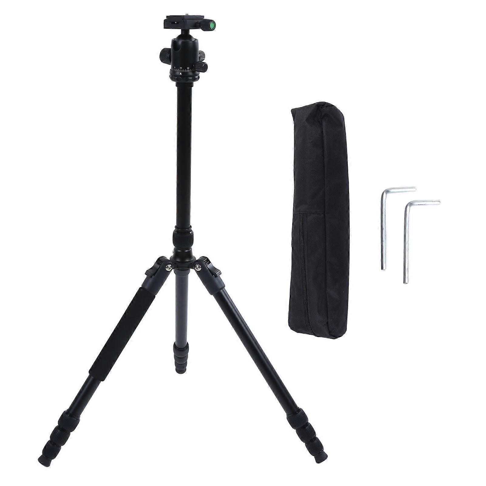 1.6m Camera Tripod Lightweight Aluminum Alloy SLR Camera Tripod with Knob Quick Adjustable Panoramic Shooting Inverted Central Shaft