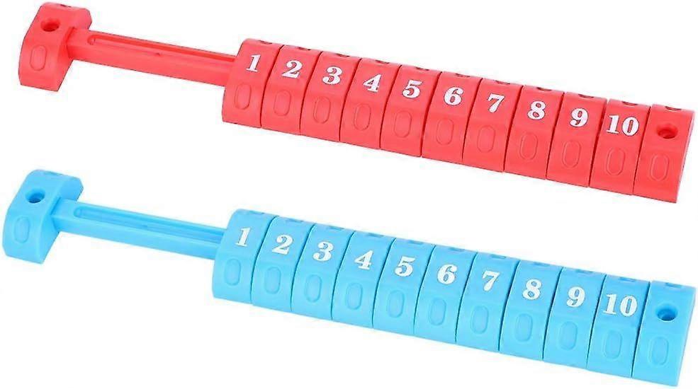 2 Piece Soccer Score Counter 10 Digit Marking Score Counter for Standard Soccer Table (Red and Blue)