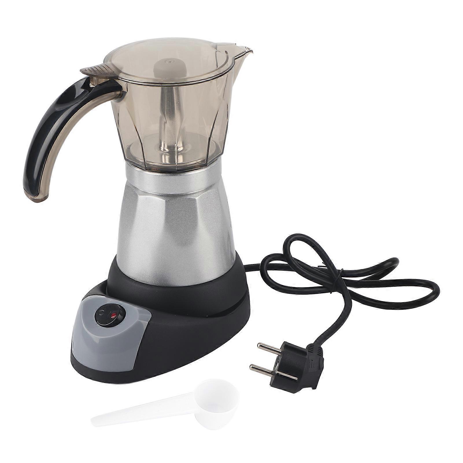 Large capacity electric moka pot stovetop espresso machine coffee percolator EU plug 150ml