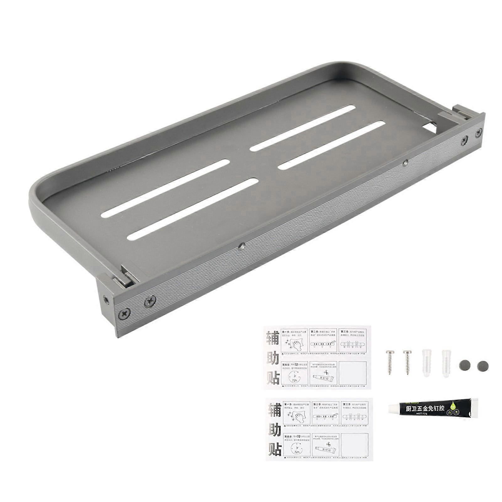 Space Saving Fold Down Wall Shelf Rack In Aluminum For RVs Kitchens And Living Spaces Enhances Interior Storage Solution 300mm