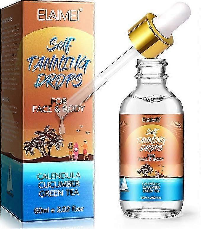 Self Tanning Drops,Self Tanner Drops Bronzing Drops,Self Tanner for Face and Body,Natural Self Tanning Drops,Quick