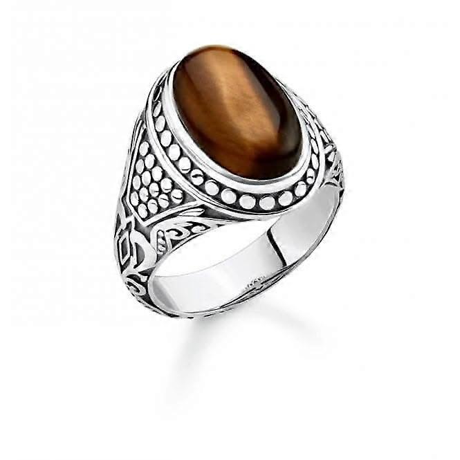 Thomas Sabo Arizona Tigers Eye Silver Signet Ring TR2241-826-2