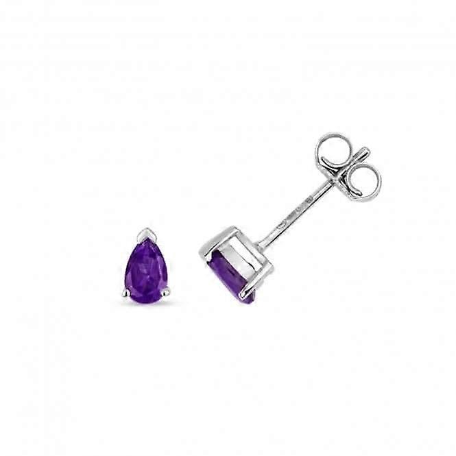Amethyst Claw Set Stud Earrings ED244WA