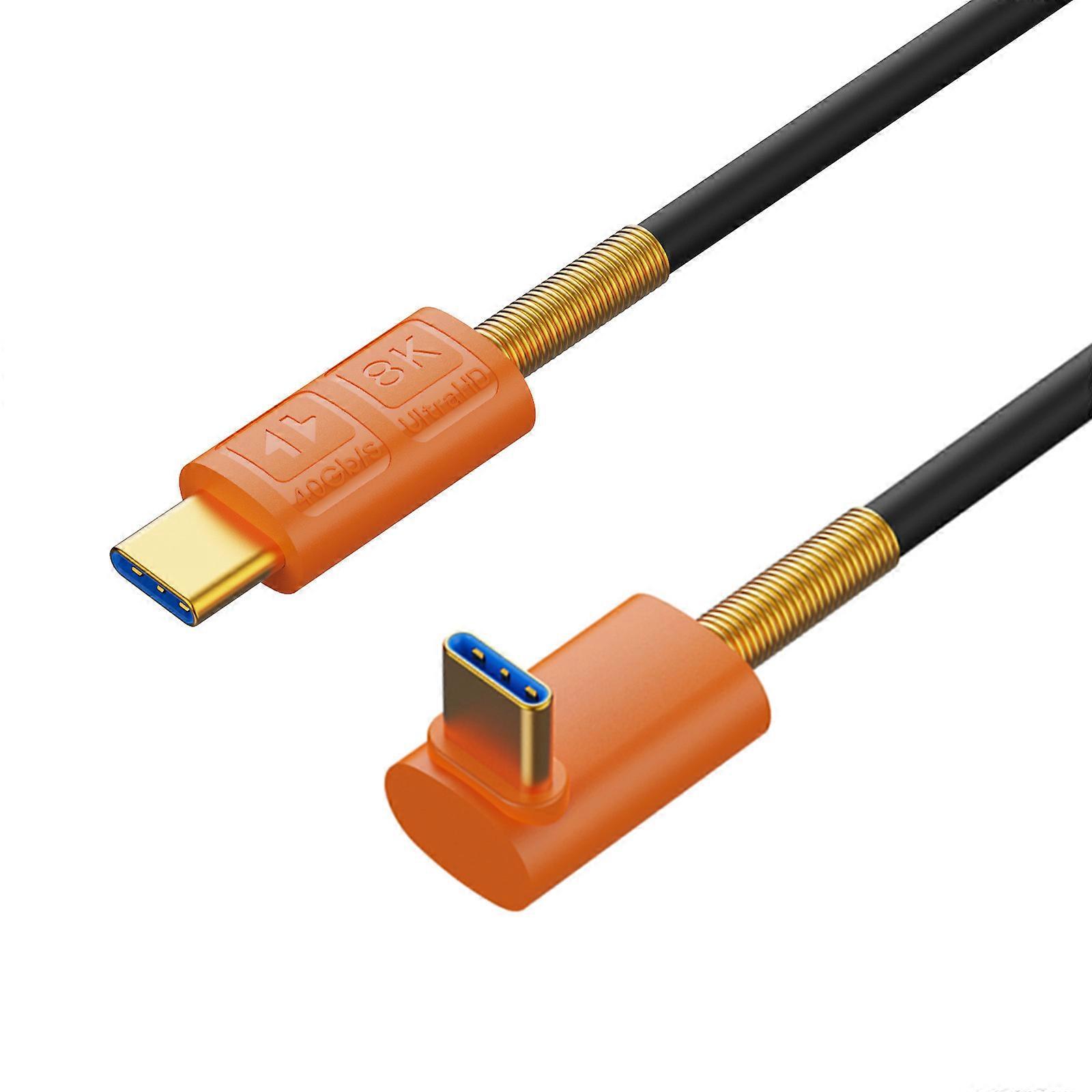 Fast TypeC USB4 Charging Cable with PD240W Power Delivery and 8K60hz Resolution Video Compatibility 40Gbps Data Transfer