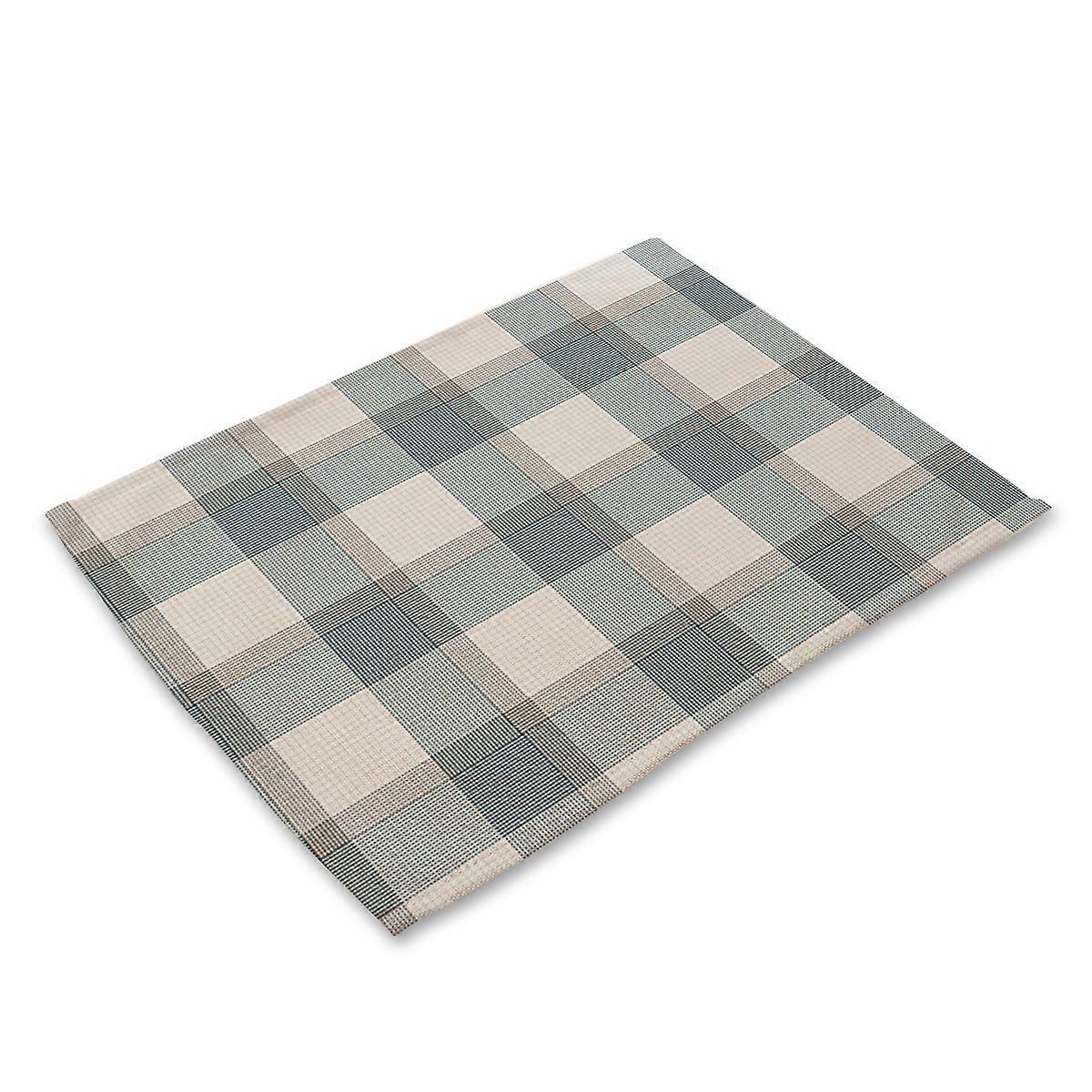 Colorful Plaid Stripe Pattern Heat Insulation Placemat Tableware Table Mat (MG0012-3)