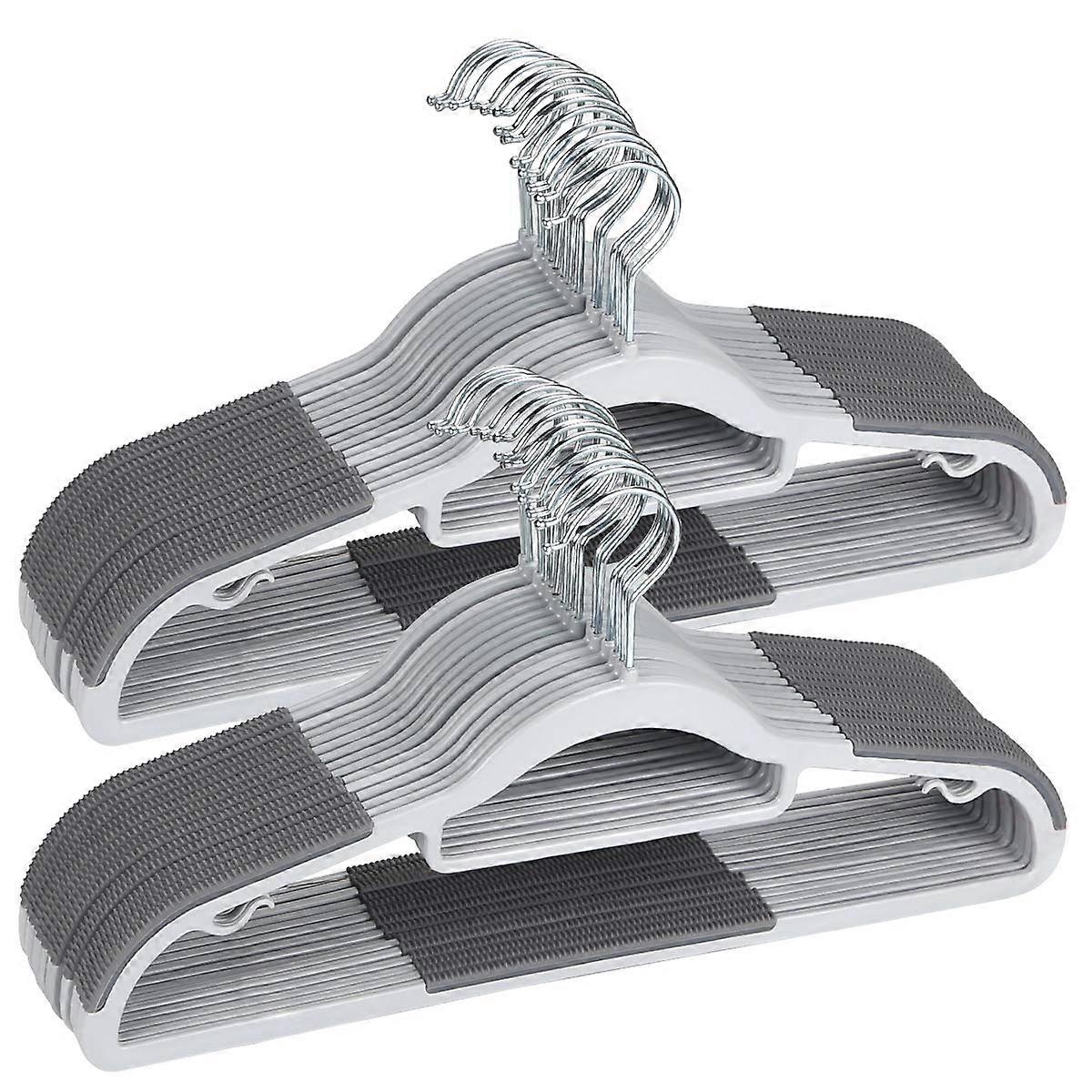 50 Pack Space Saving Hangers for Dry and Wet Clothes 0.2" Thick