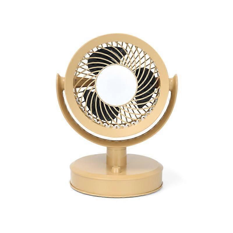 Portable Desktop Small Fan With Light (Khaki)
